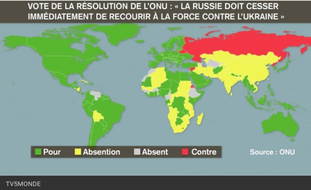 Vote de l'Onu sur l'ukraine - Russie (C) TV5