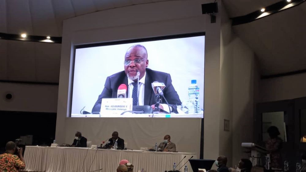Pacôme Adjourouvi, vice président de l'ANT, lors de l'ouverture de la réunion des députés de la CEDEAO à Lomé